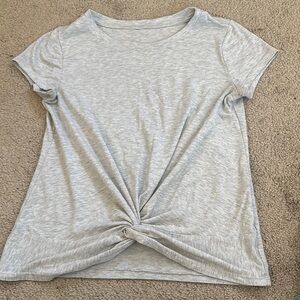 Gray Twist Front Women's Top